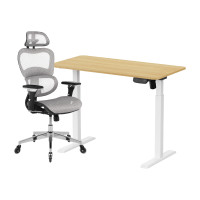 ราคา เซ็ตโต๊ะปรับระดับไฟฟ้า+เก้าอี้ทำงานเพื่อสุขภาพ LUNIO ERGO SPACE II (SIZE 120 X 60 CM) + ADAM DOT.1 THE 3D ERGO CHAIR (สีเทา) (888170800185)