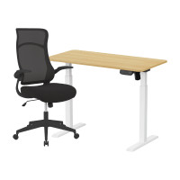 ราคา เซ็ตโต๊ะปรับระดับไฟฟ้า+เก้าอี้ทำงานเพื่อสุขภาพ LUNIO ERGO SPACE II (SIZE 120 X 60 CM) + ADAM DOT.2 ERGO CHAIR GRAVITY (สีดำ) (888170800252)