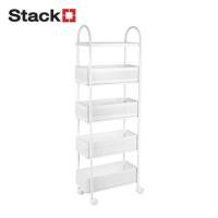 ราคา ชั้นวางของแคบ 5 ชั้น มีล้อ STACKO COMPACT 40X19.8X116 ซม. สีขาว (1277113)
