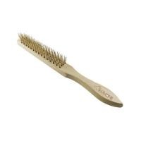 ราคา แปรงลวดทองเหลือง ด้ามไม้ HACHI 4 แถว (1275806)