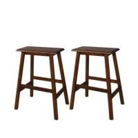 ราคา เก้าอี้บาร์ ไม้ยางพาราแท้ เก้าอี้สตูล EVERGREEN FURNITURE STC-24 43X23X60 CM. สีน้ำตาลเข้ม 2 ตัว / กลอง (888168100146)