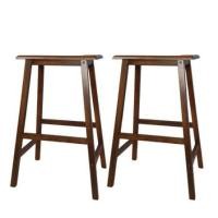ราคา เก้าอี้บาร์ ไม้ยางพาราแท้ เก้าอี้สตูล EVERGREEN FURNITURE STC-29 43X23X73 CM. สีน้ำตาลเข้ม 2 ตัว / กล่อง (888168100148)