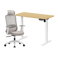 ราคา เซ็ตโต๊ะปรับระดับไฟฟ้า LUNIO ERGO SPACE II (SIZE 120 X 60 CM) + เก้าอี้ทำงานเพื่อสุขภาพ LUNIO ERGO STARLIGHT CHAIR (สีขาว) (888170800319)
