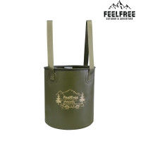 ราคา ถังน้ำพับได้แบบพกพา FEELFREE พร้อมช่องระบายน้ำ 10L สีเขียว (888180900092)