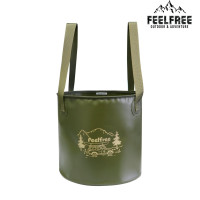 ราคา ถังน้ำพับได้แบบพกพา FEELFREE พร้อมช่องระบายน้ำ 20L สีเขียว (888180900093)
