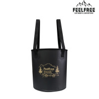 ราคา ถังน้ำพับได้แบบพกพา FEELFREE พร้อมช่องระบายน้ำ 10L สีดำ (888180900094)