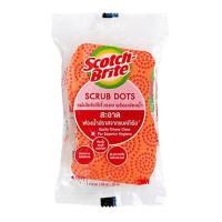 3M Scotch-Brite สก๊อตช์-ไบรต์ แผ่นใยขัดไร้ริ้วรอยพร้อมฟองน้ำ สีส้ม