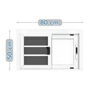 ราคา หน้าต่างบานเลื่อน อะลูมิเนียม S-S มุ้ง LYNN PRIME SERIES 80X50 ซม. สีขาว (1081681)