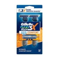 ราคา มีดโกนด้ามยาวแบบใช้แล้วทิ้ง GILLETTE FLEXI BLUE 3X (แพ็ก 2 ชิ้น) (1044033)