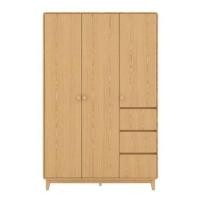 ราคา ตู้เสื้อผ้า 3 บานเปิด SB FURNITURE 19217667 148 ซม. สี MONACO OAK (1284720)