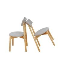 ราคา เก้าอี้ทานข้าวไม้ยางพารา EVERGREEN FURNITURE PLUS CHAIR 43X45X88 CM. เบาะผ้าสีเทา สีไม้ธรรมชาติ 2ตัว/กล่อง ประกอบส่ง (888168100130)