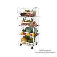 ราคา [PRE-ORDER] ชั้นวางของ 4 ชั้น วัสดุสแตนเลส304 มีล้อ PROMA-RACK001-04-S304 (888126000463)