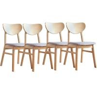 ราคา เก้าอี้ทานข้าวไม้ยางพารา EVERGREEN FURNITURE CB 43X53X85 ซม.สีไม้ธรรมชาติ 4 ตัว / กล่อง (888168100027)
