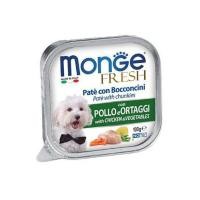 ราคา อาหารเปียกสุนัข MONGE FRESH CHICKEN AND VEGETABLES 100 ก. (1203127)