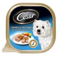 ราคา อาหารเปียกสุนัข CESAR DOG CHICKEN & VEGETABLE 100 ก. (1203133)