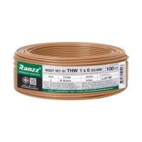 ราคา สายไฟ THW IEC01 RANZZ 1x6 ตร.มม. 100 ม. สีน้ำตาล (1287173)