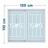 ราคา หน้าต่างบานเลื่อน UPVC S-S เหล็กดัด มุ้ง WINDOW ASIA ลายทานตะวัน (ขาว) 120X110 ซม. สีขาว (1238371)