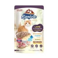 ราคา อาหารเปียกแมว KANIVA LAMB IN STEAMED EGG 70 ก. (1288001)