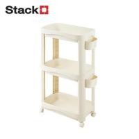 ราคา ชั้นพลาสติก 3 ชั้นพร้อมล้อ STACKO DREMI 52x30x92 ซม. สีขาว (1291098)