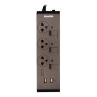 Haco รางปลั๊กไฟ 3 ช่อง 3 สวิตซ์ 2 USB 10 แอมป์ ยาว 3 เมตร รุ่น EJ-3S3EBUSB/3-CC