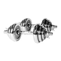 ราคา ดัมเบลโครเมี่ยม HOMEFITTOOLS 20 KG พร้อมข้อต่อ 30CM (888139600198)