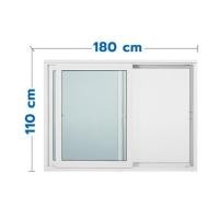 ราคา หน้าต่างบานเลื่อน ไวนิล S-S มุ้ง WINDSOR 180X110 ซม. สีขาว (1180717)