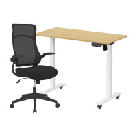 ราคา เซ็ตโต๊ะปรับระดับไฟฟ้า มีล้อ LUNIO ERGO SPACE II (SIZE 120 X 60 CM) + เก้าอี้ทำงานเพื่อสุขภาพ ADAM DOT.2 ERGO CHAIR GRAVITY (สีดำ) (888170800305)