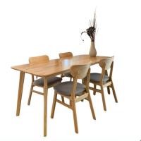 ราคา ชุดโต๊ะอาหาร 4 ที่นั่ง EVERGREEN FURNITURE สีไม้ธรรมชาติ (888168100033)