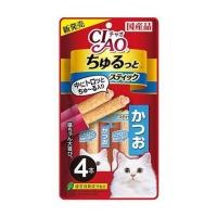 ราคา ขนมแมวเลีย CIAO CHURU STICK SKIPJACK TUNA KATSUO แพ็ก 4 ชิ้น (1203971)