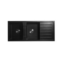 ราคา ซิงค์ฝัง 2 หลุม 1 ที่พัก DYNA HOME DH-12050-GNBK2B สีดำ (1288717)