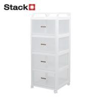 ราคา ชั้นลิ้นชัก 4 ชั้น STACKO AUGA 41x40x104.3 ซม. สีขาว (1293395)