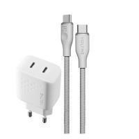 ราคา ชุดสายชาร์จ USB-C TO USB-C VOLTME V2022T 35W สีขาว (1275873)