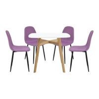 ราคา ชุดโต๊ะทานข้าว 4 ที่นั่ง SB FURNITURE JANORA&LALADA 59062995 สีขาว (1298807)