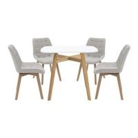 ราคา ชุดโต๊ะทานข้าว 4 ที่นั่ง SB FURNITURE JANORA-A80&YAPER 59062990 สีขาว (1298823)