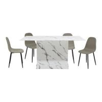 ราคา ชุดโต๊ะทานข้าว 4 ที่นั่ง SB FURNITURE BORIM120&LALADA 59062958 สีขาว (1298834)