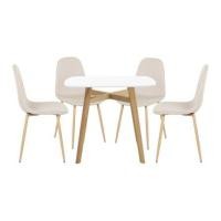 ราคา ชุดโต๊ะทานข้าว 4 ที่นั่ง SB FURNITURE JANORA-A80&LASTA 59062986 สีขาว (1298842)
