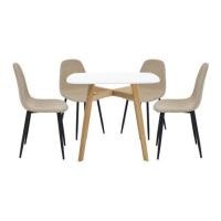 ราคา ชุดโต๊ะทานข้าว 4 ที่นั่ง SB FURNITURE JANORA&LALADA 59062991 สีขาว (1298844)