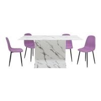 ราคา ชุดโต๊ะทานข้าว 4 ที่นั่ง SB FURNITURE BORIM120&LALADA 59062961 สีขาว (1298856)