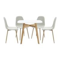 ราคา ชุดโต๊ะทานข้าว 4 ที่นั่ง SB FURNITURE JANORA-A80&LASTA 59062982 สีขาว (1298993)