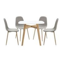 ราคา ชุดโต๊ะทานข้าว 4 ที่นั่ง SB FURNITURE JANORA-A80&LASTA 59062983 สีขาว (1298994)