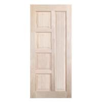 ราคา ประตูไม้เนื้อแข็ง N999 NARA-02 100X200 ซม. สีธรรมชาติ ไม่เจาะลูกบิด (1282017)