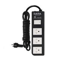 DATA รางปลั๊กไฟ 3 ช่อง 1 สวิตช์ 16 แอมป์ ยาว 5 เมตร สีดำ รุ่น APDW323