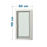 ราคา หน้าต่างบานเปิดเดี่ยว UPVC HOFFEN 60X110 ซม. สีขาว (1172462)