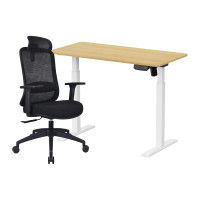 ราคา เซ็ตโต๊ะปรับระดับไฟฟ้า LUNIO ERGO SPACE II (SIZE 120 X 60 CM) + เก้าอี้ทำงานเพื่อสุขภาพ LUNIO ERGO STARLIGHT CHAIR (สีดำ) (888170800321)