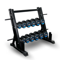 ราคา เซ็ตดัมเบล HFT แบบ 6 คู่ + แร็ควาง 3 ชั้น RUBBER FIX DUMBBELL RACK R603 (888139600154)