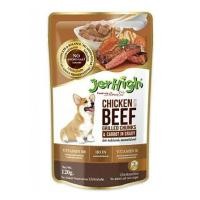ราคา อาหารเปียกสุนัข JERHIGH CHICKEN WITH BEEF GRILLED CHUNKS AND CARROT IN GRAVY 120 ก. (1200239)