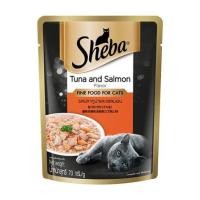 ราคา อาหารเปียกแมว SHEBA DELUXE TUNA AND SALMON 70 ก. (1202641)