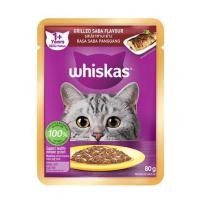 ราคา อาหารเปียกแมว WHISKAS รสปลาซาบะย่าง 80 ก. (1202701)