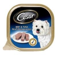 ราคา อาหารเปียกสุนัข CESAR DOG BEEF & TUNA 100 ก. (1203078)