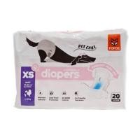 ราคา ผ้าอ้อมสุนัข FOFOS DIAPERS FEMALE DOG SIZE XS แพ็ก 20 ชิ้น (1209278)